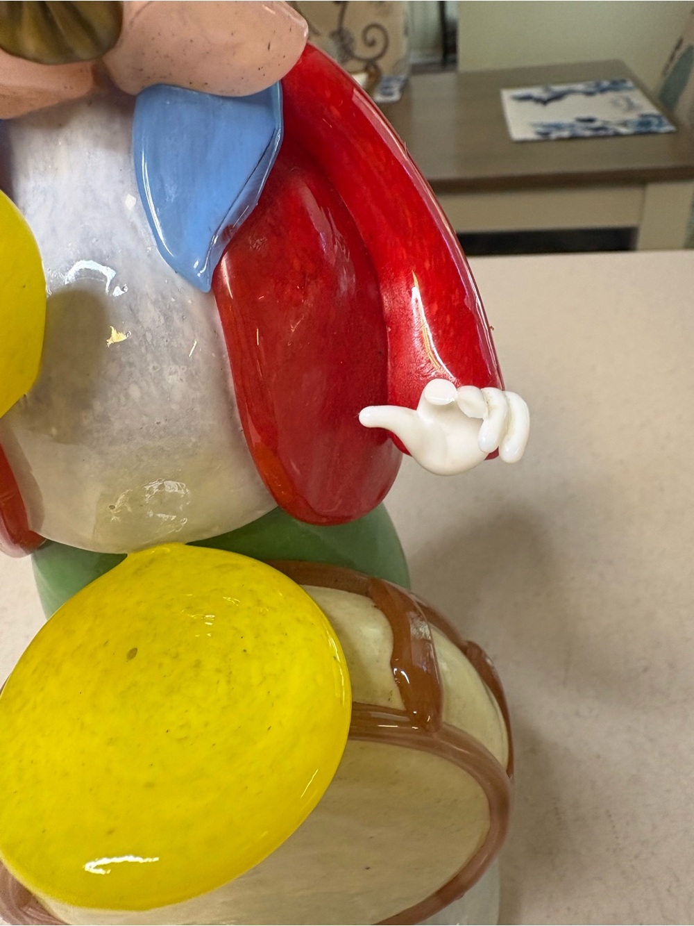 Vintage Bohemia Glass Figure DepictsA Musician Clown 1950’s-1960’s - Picture 3 of 6